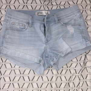 Light denim shorts